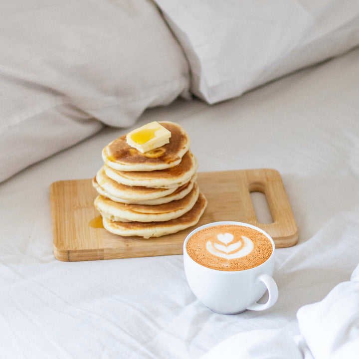 Hot cakes de Chai Latte y zanahoria.