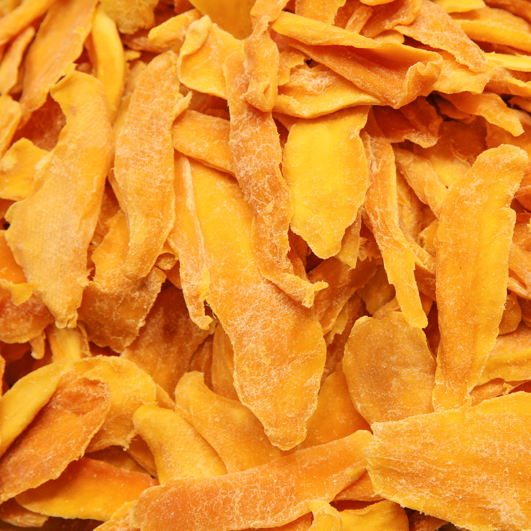 Mango deshidratado en tiras