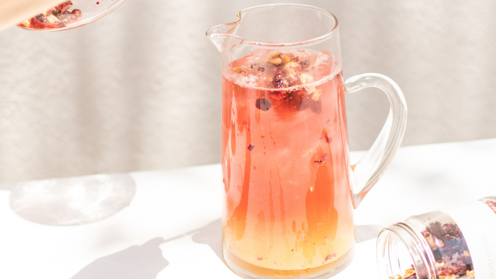 Receta naranjada mineral rojo frutal