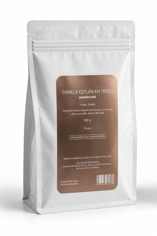 Canela de Ceylán Orgánica En Trozos - 500 GRAMOS Bolsa Refil