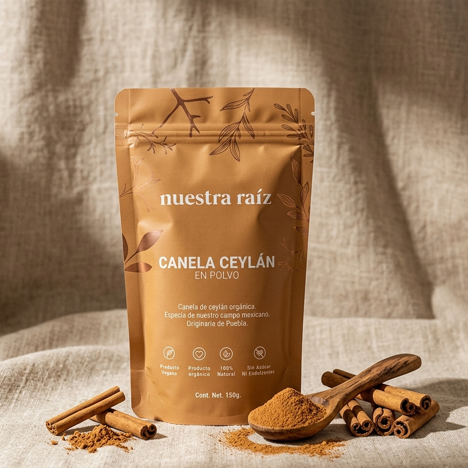 Canela de Ceylán orgánica pulverizada