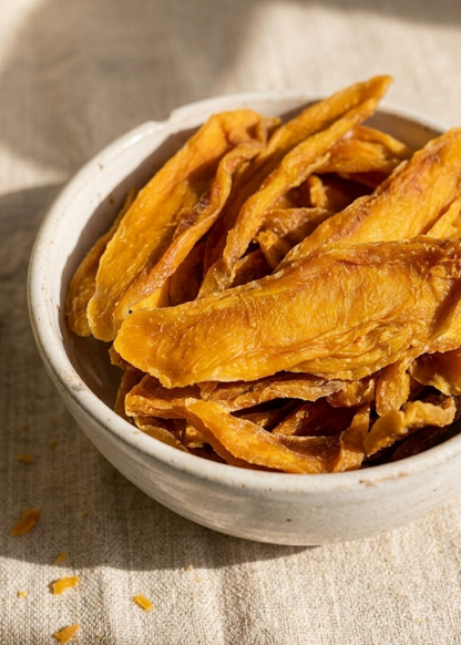 Mango deshidratado en tiras